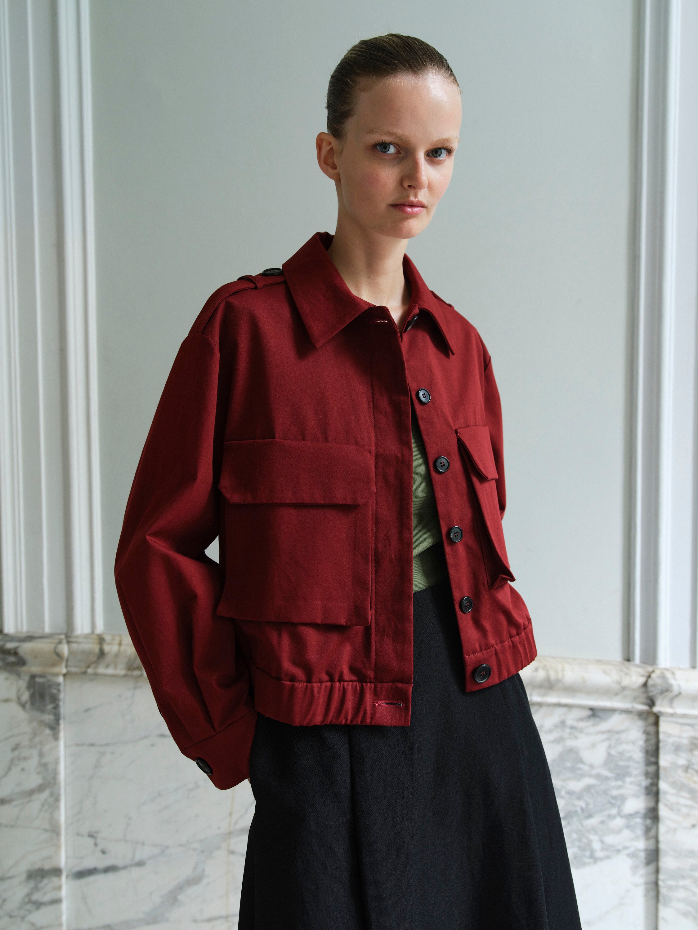 BOMBER JACKET / BURGUNDY