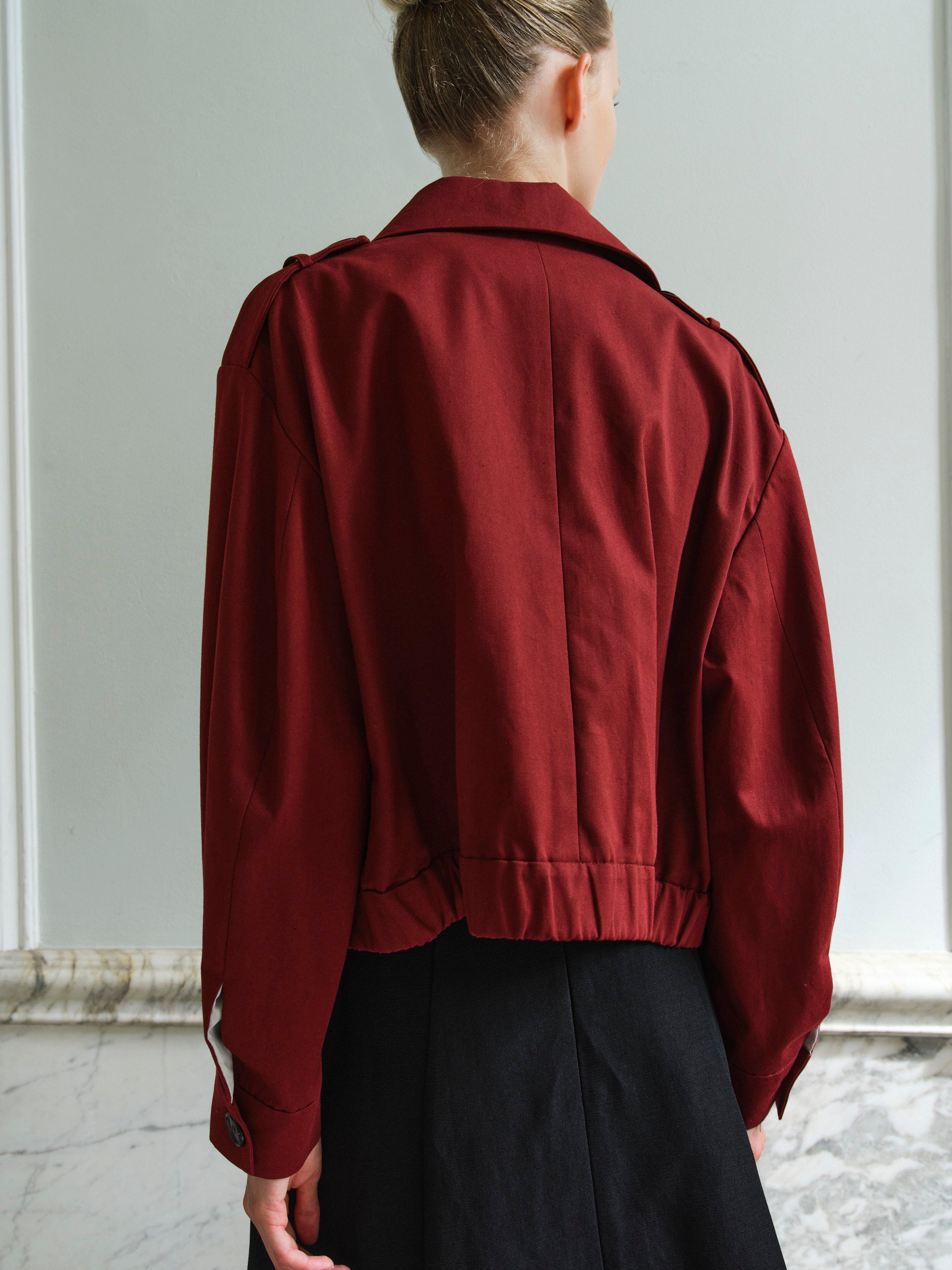 BOMBER JACKET / BURGUNDY