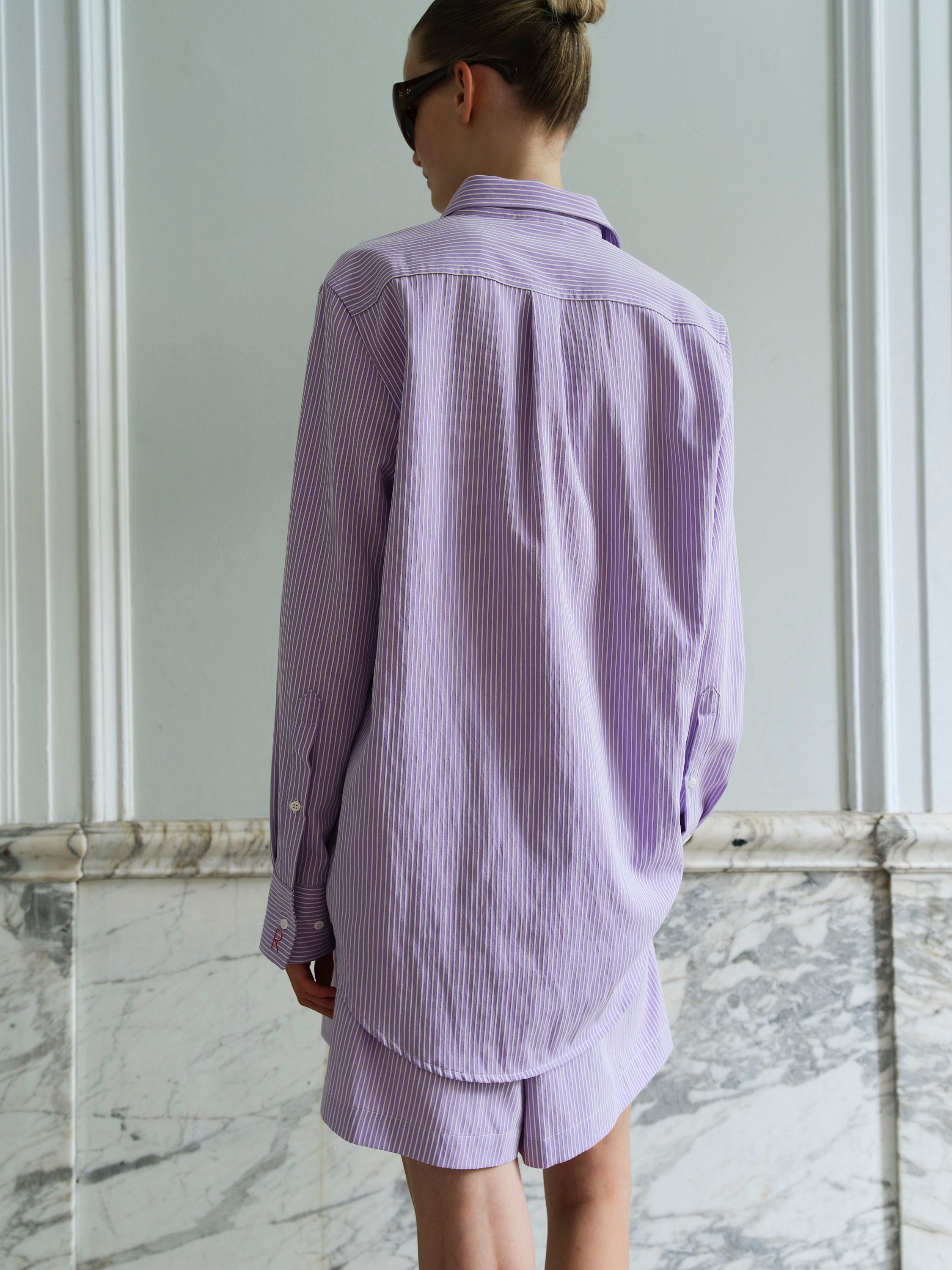 PARK SHORTS / LILAC-WHITE
