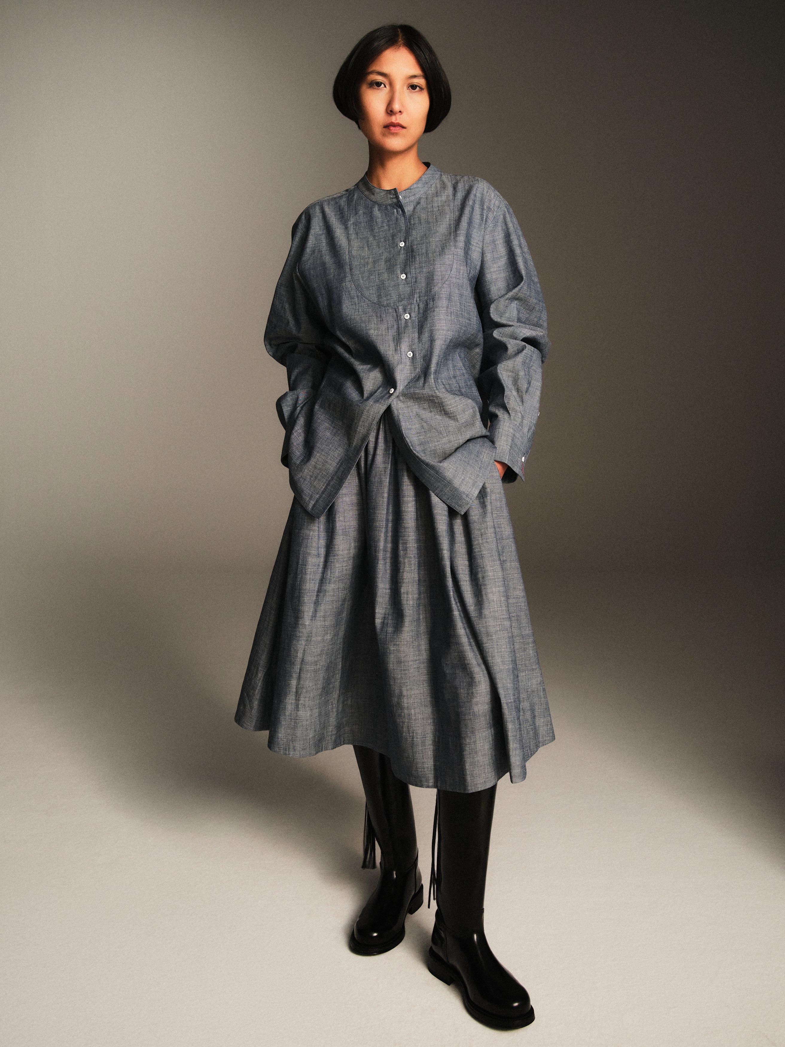 APOLLONIA SKIRT / CHAMBRAY