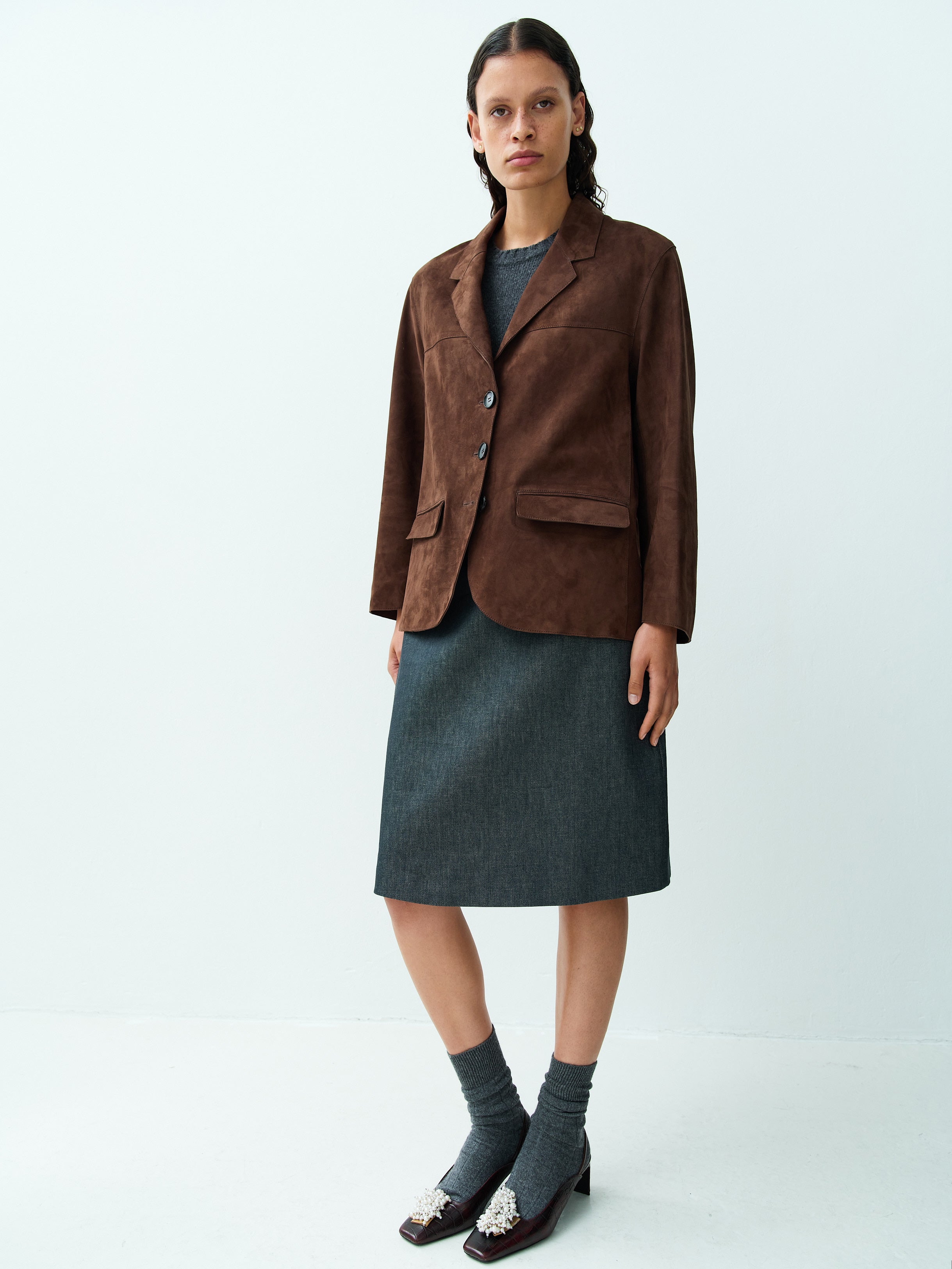 STEVE LEATHER JACKET / HAZELNUT