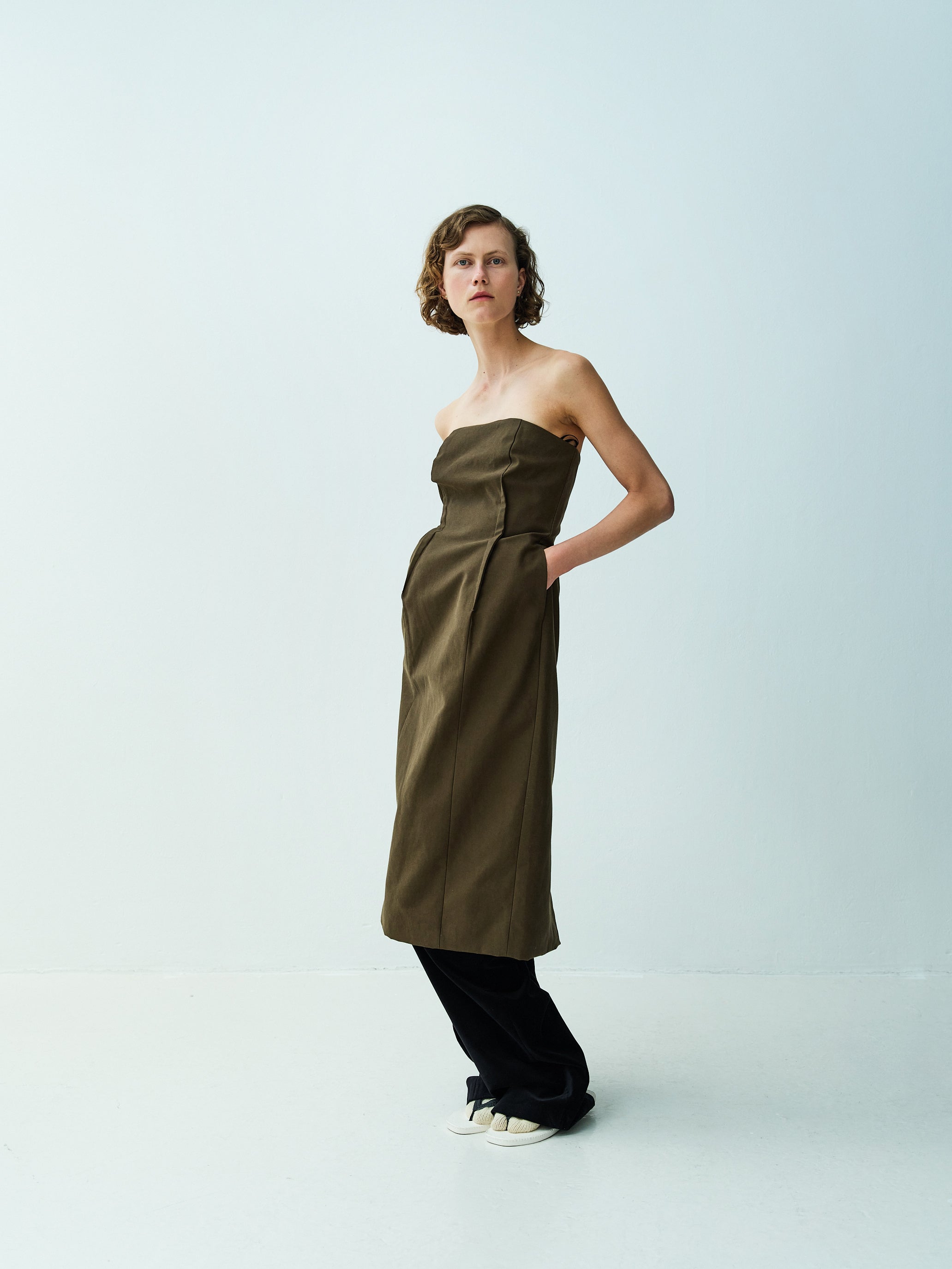 APPLE DRESS / KHAKI GREEN
