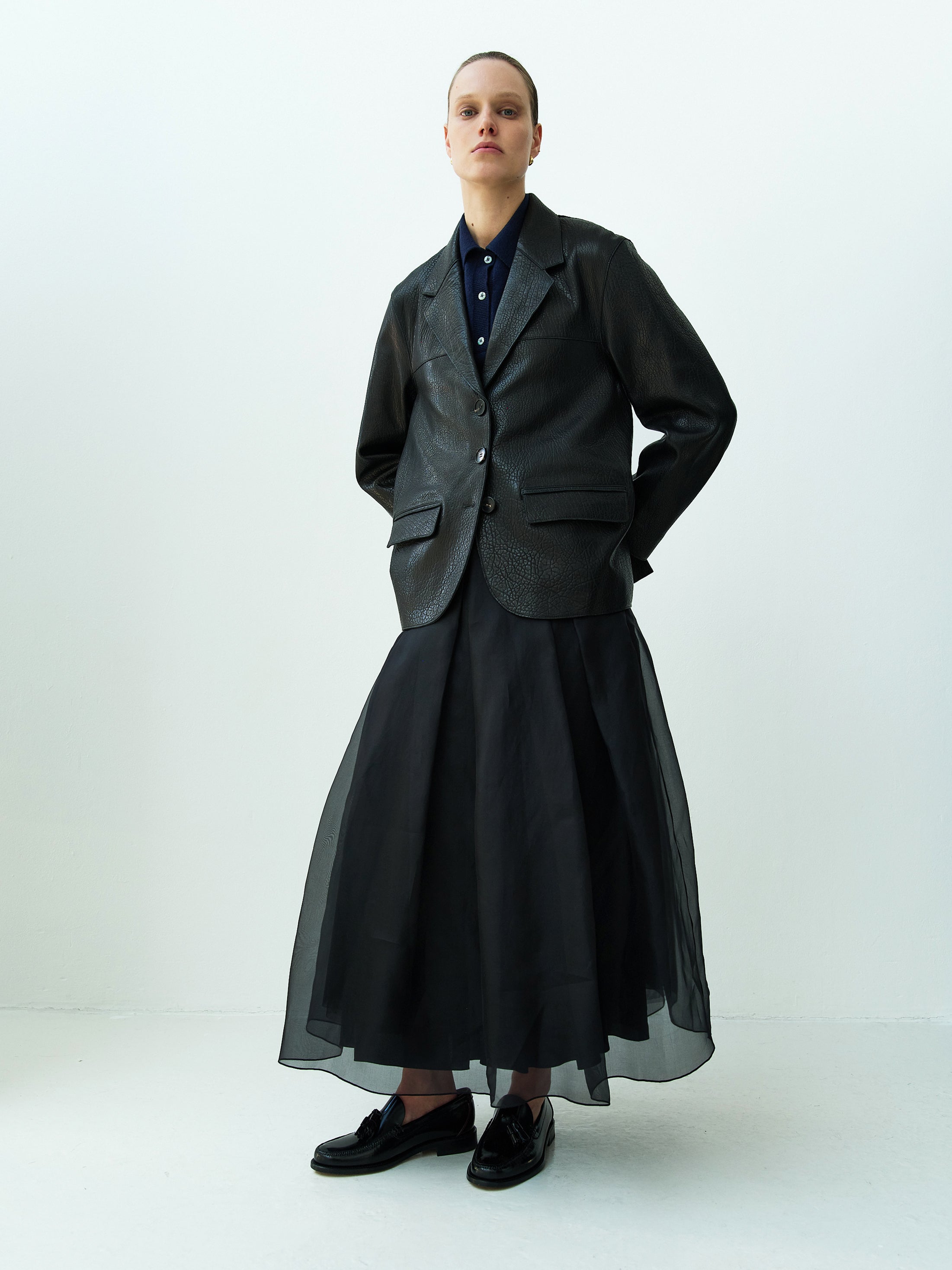 STEVE LEATHER JACKET / BLACK