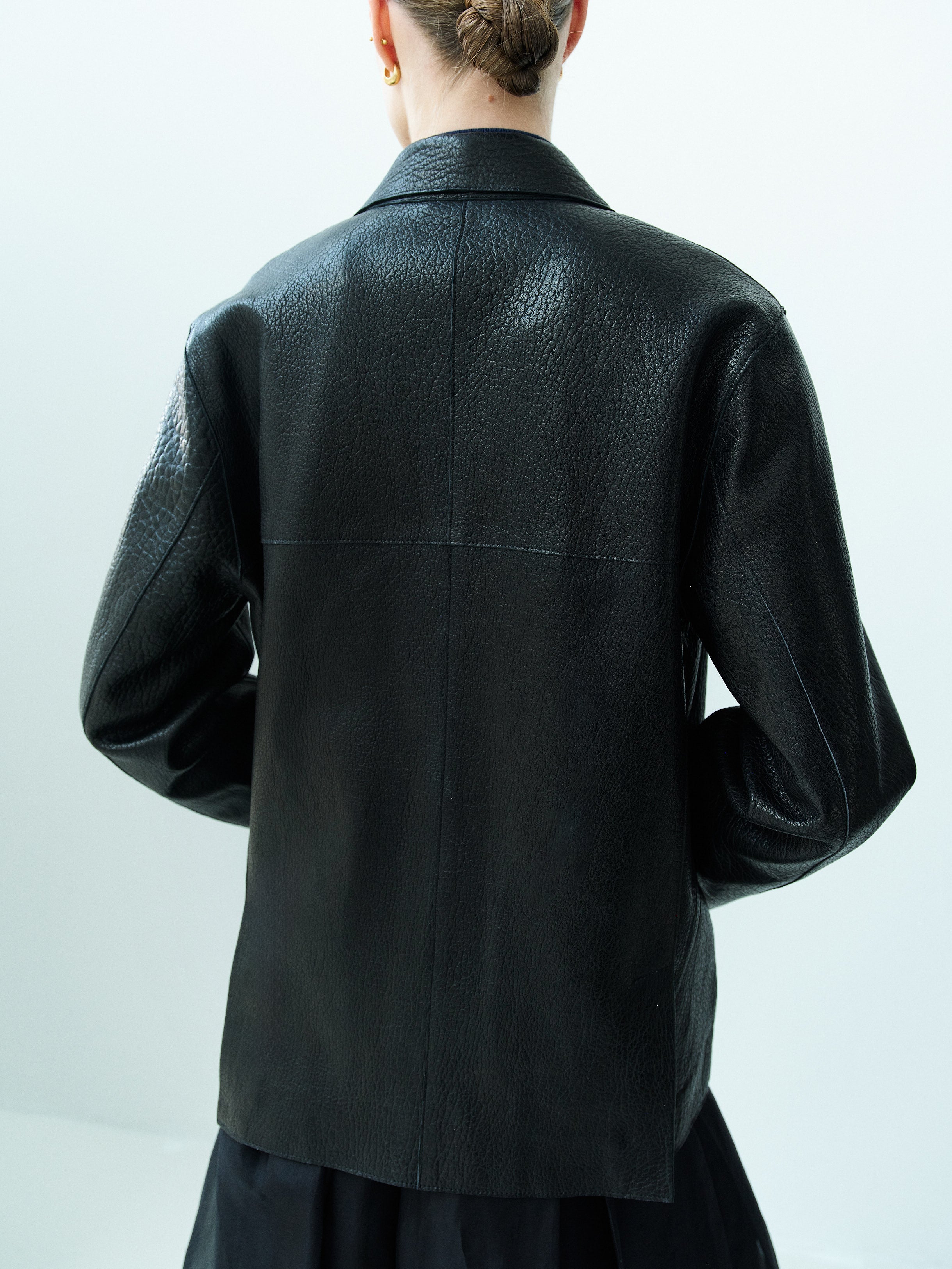 STEVE LEATHER JACKET / BLACK