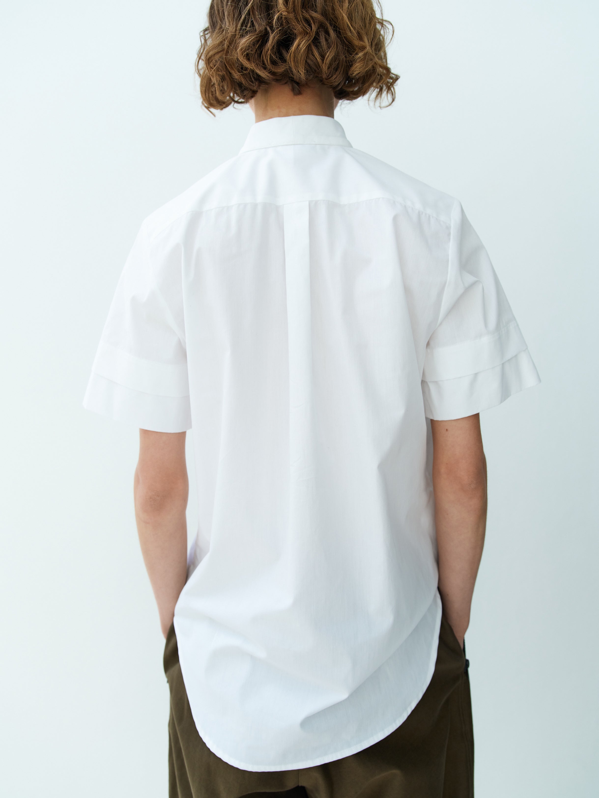 CAROLINA SHIRT SLEEVE SHIRT BOW-TIE / WHITE – RIKA STUDIOS
