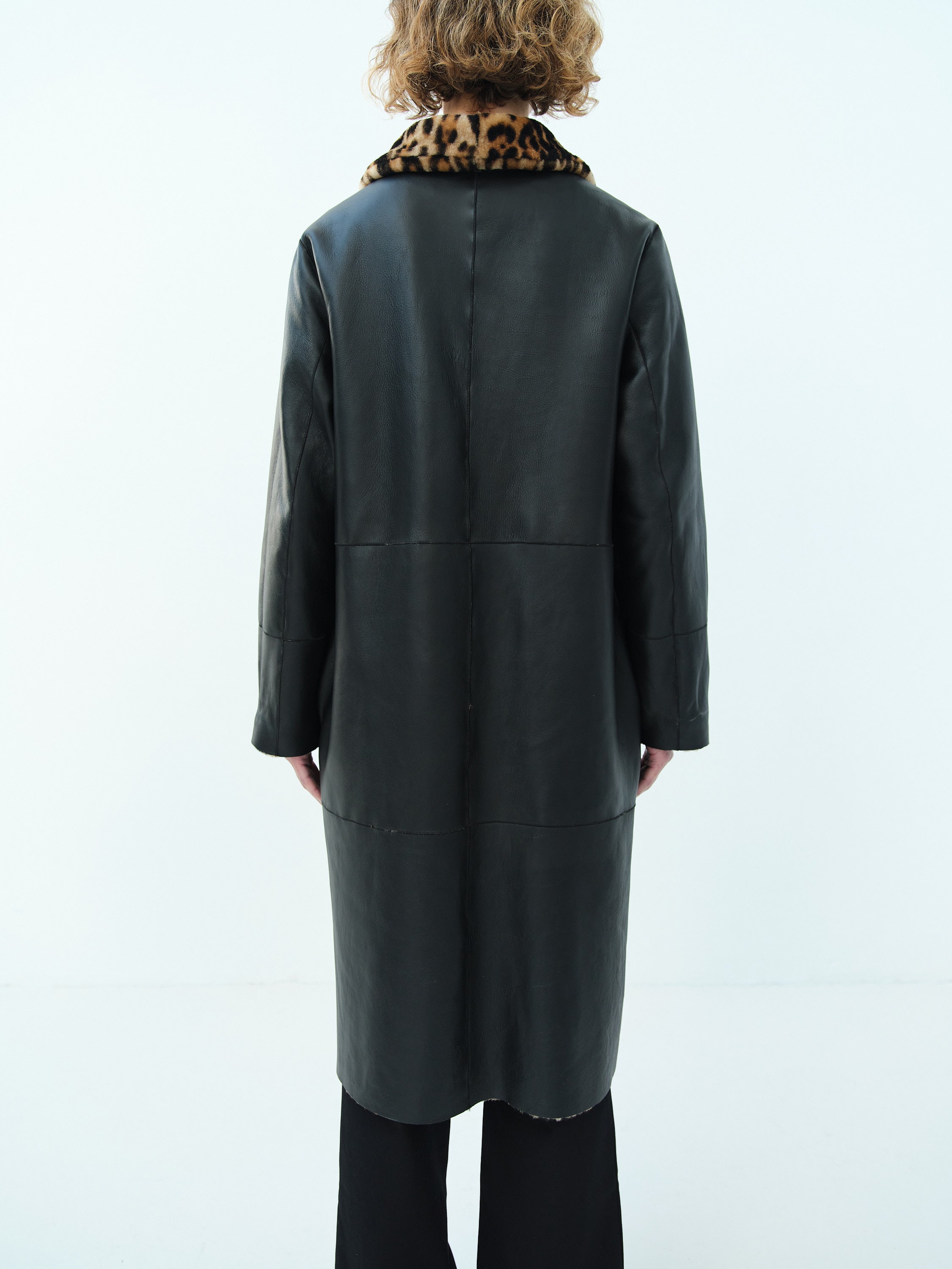 MADISON SHEARLING COAT REVERSIBLE / HAND PRINTED PANTHER – RIKA