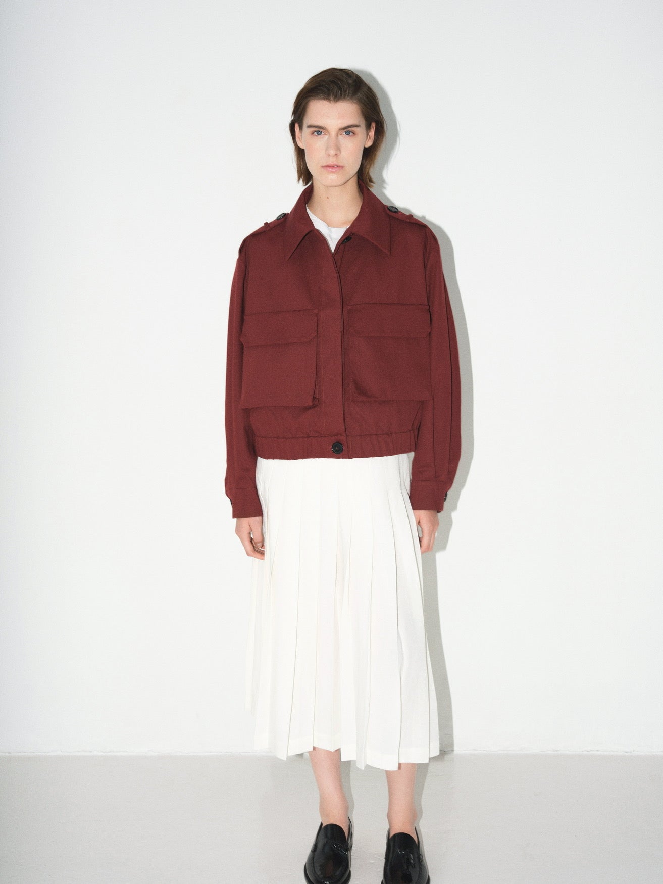 BOMBER JACKET / BURGUNDY