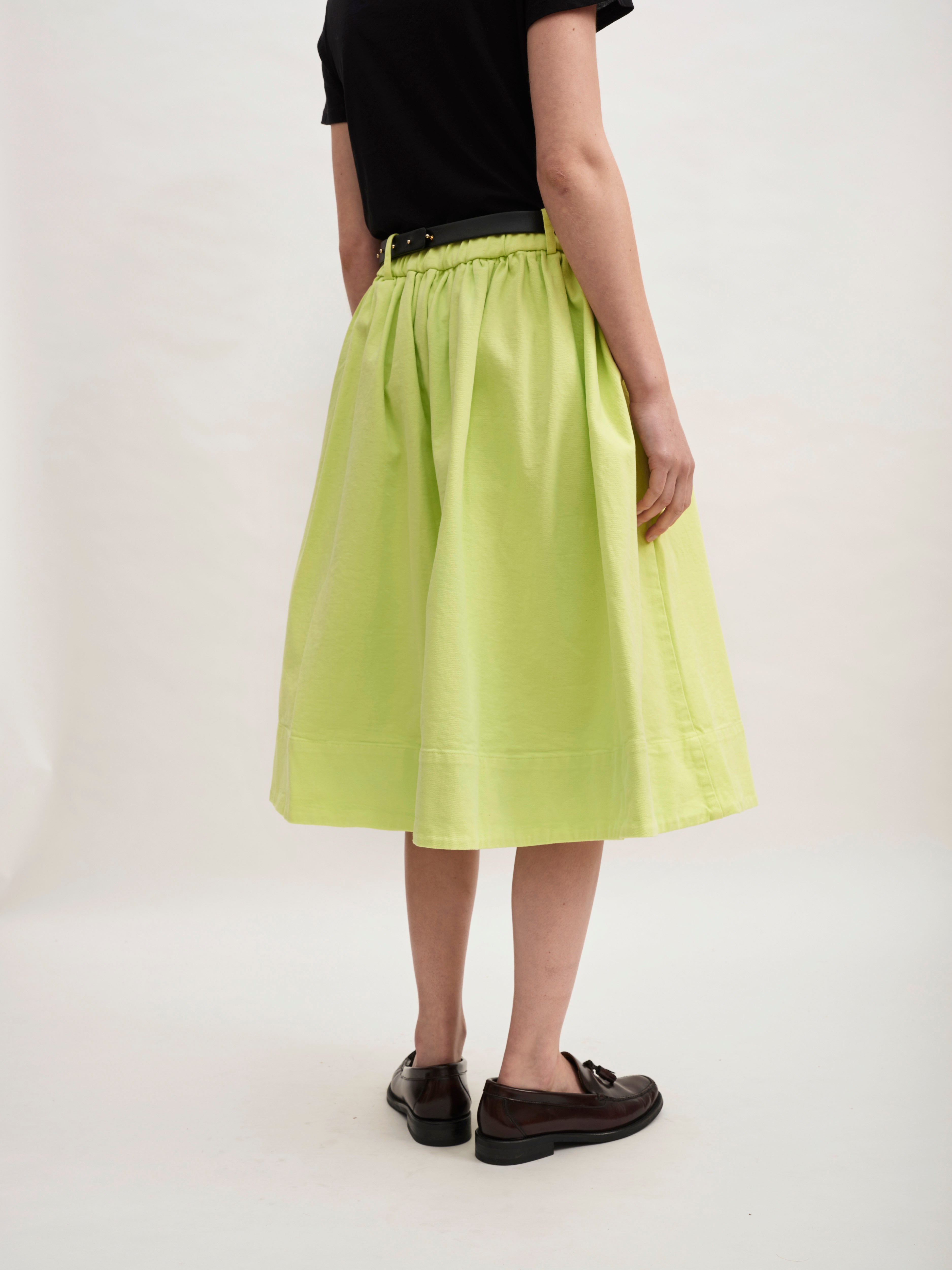 APOLLONIA SKIRT/| LIME