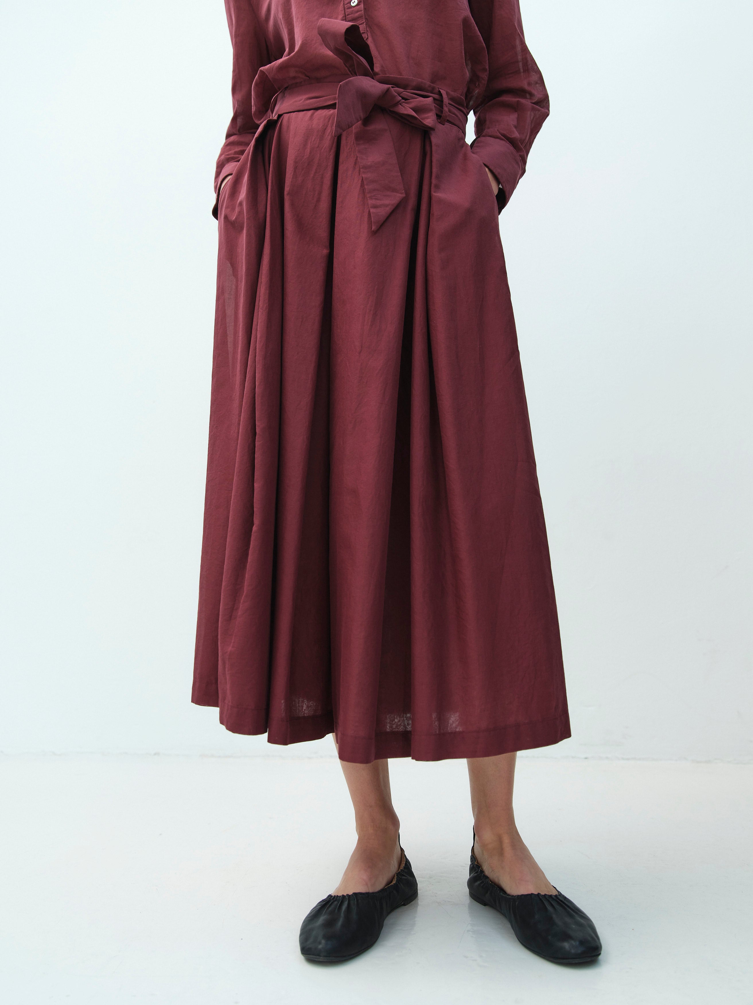 ROSE SKIRT / BORDEAUX