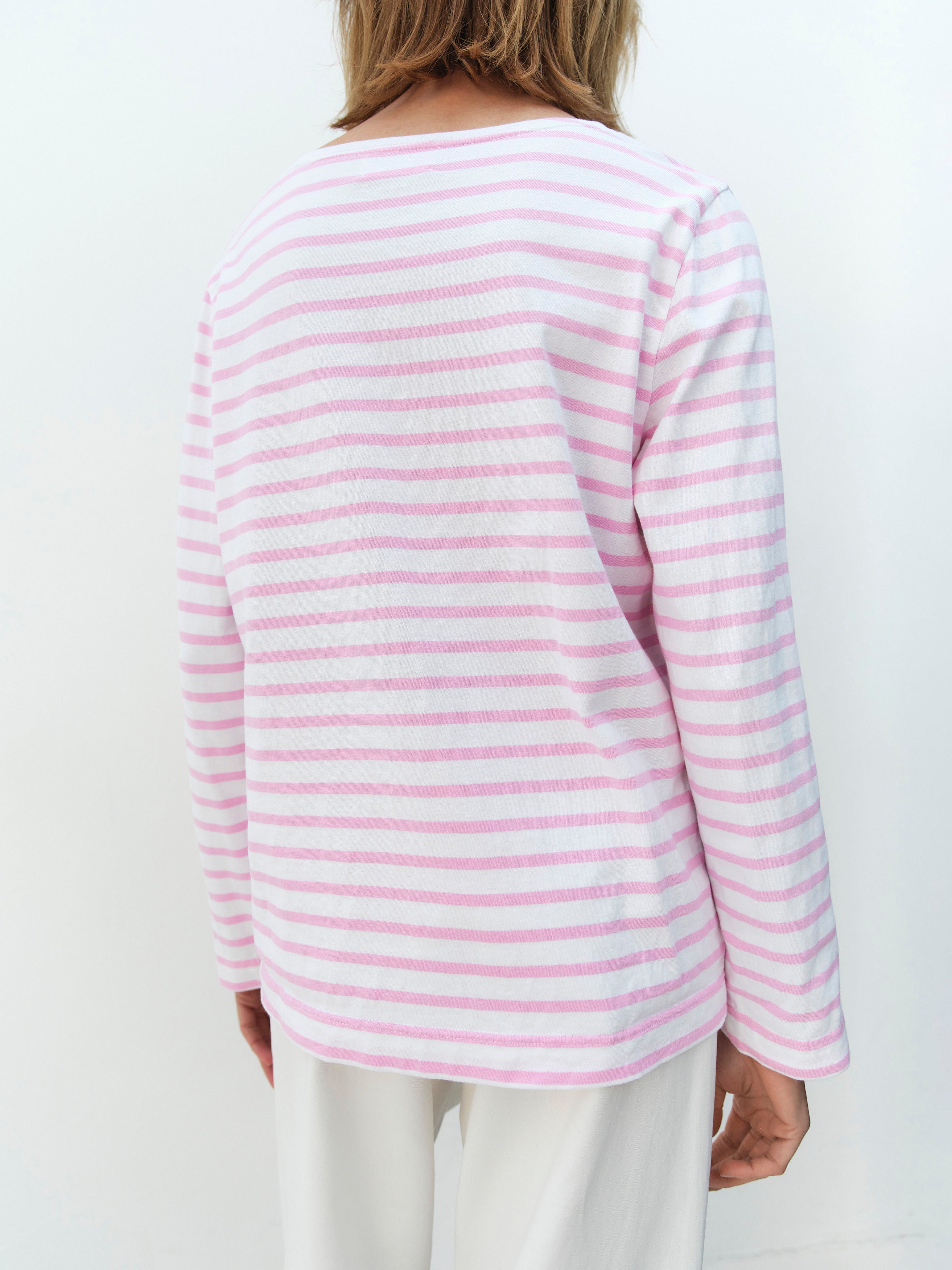 SAILOR TEE / WHITE & BEGONIA