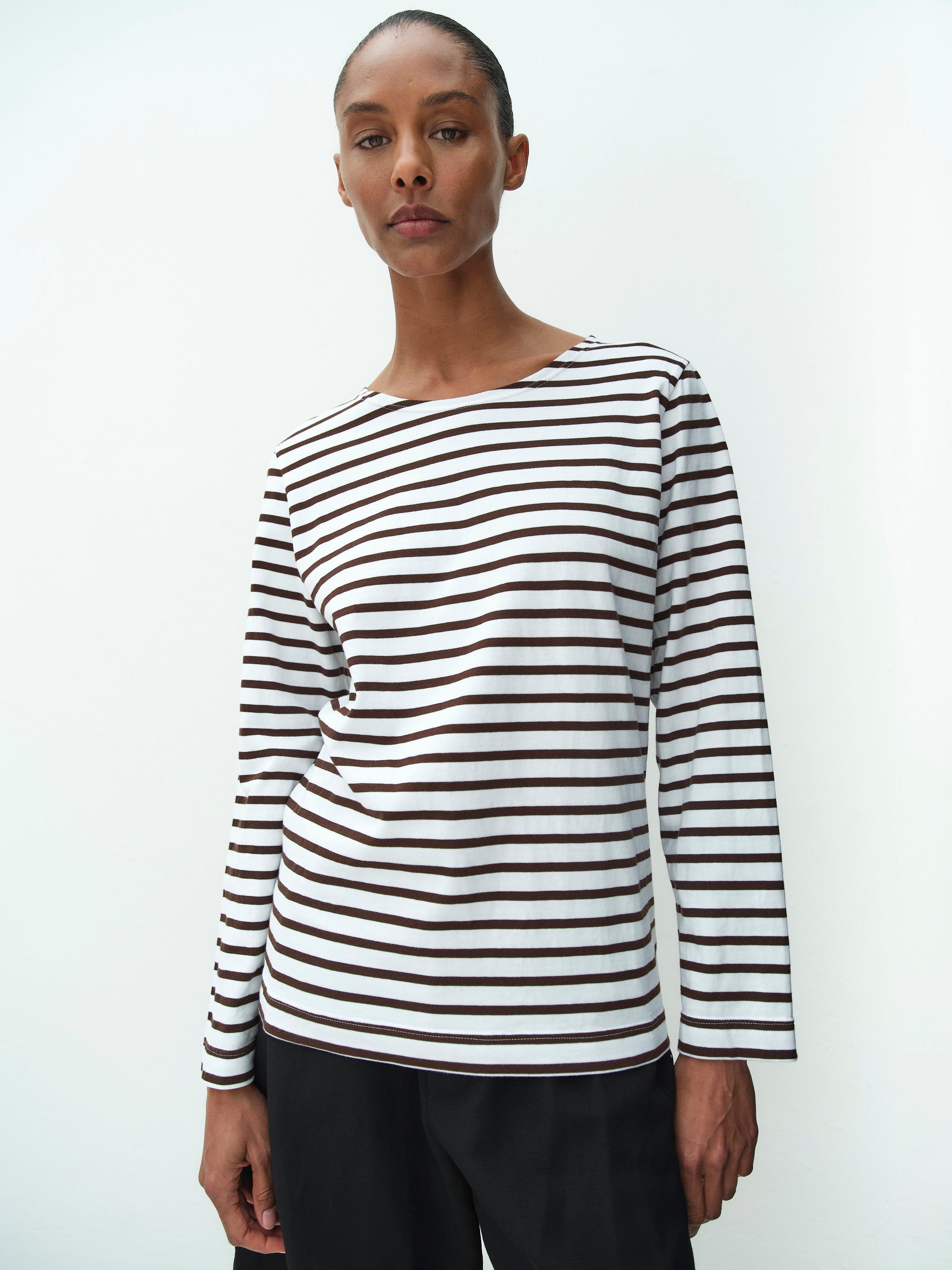 SAILOR TEE / WHITE & CHOCOLATE