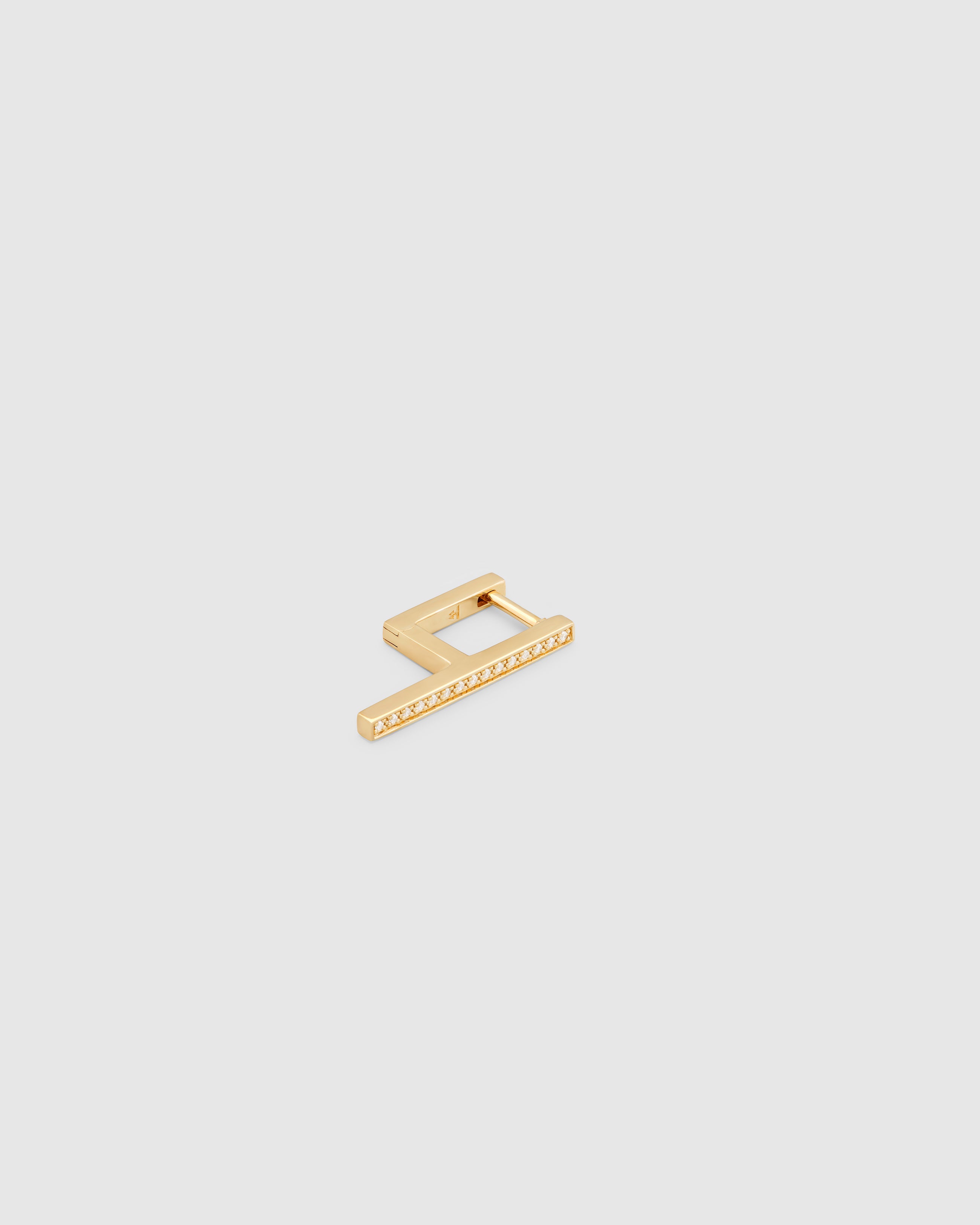 TOM WOOD / SLEEK EAR BAR, GOLD DIAMONDS