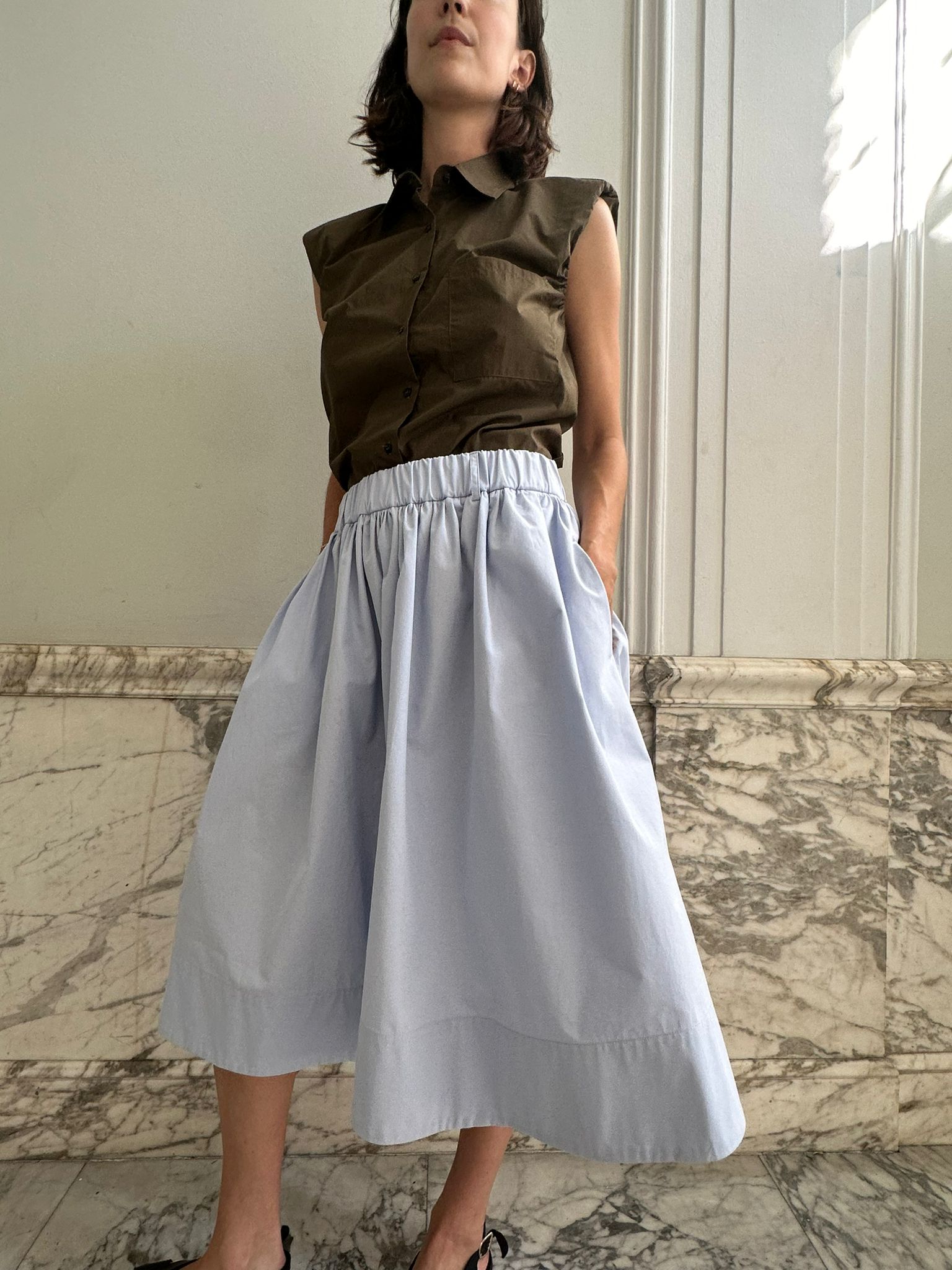 APOLLONIA SKIRT / MISTY BLUE
