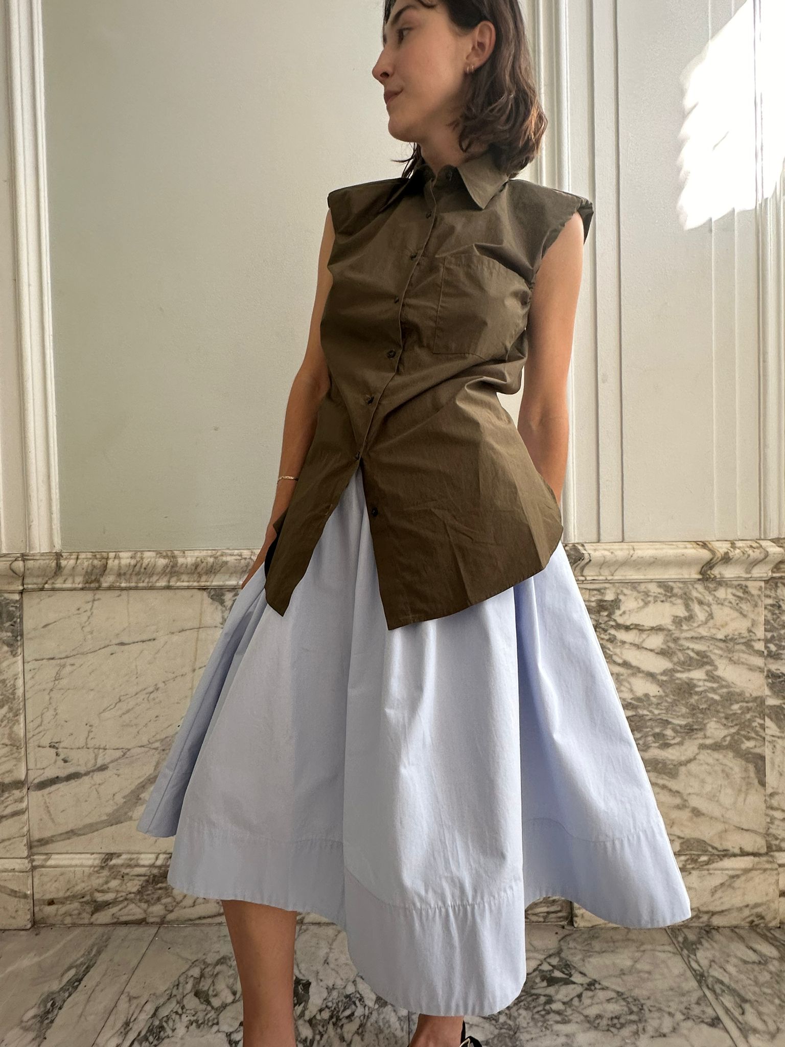 APOLLONIA SKIRT / MISTY BLUE