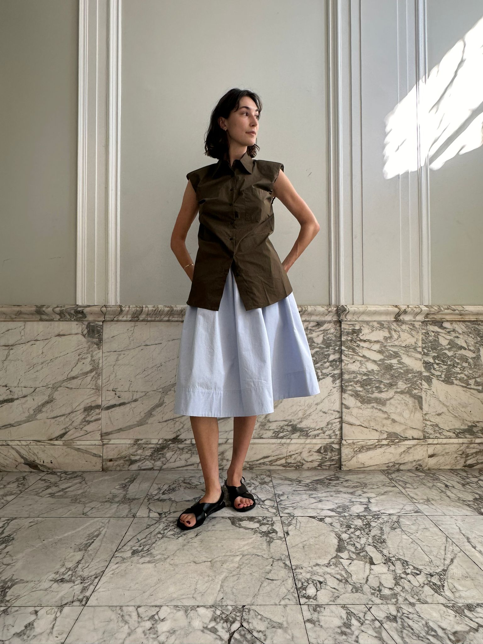 APOLLONIA SKIRT / MISTY BLUE