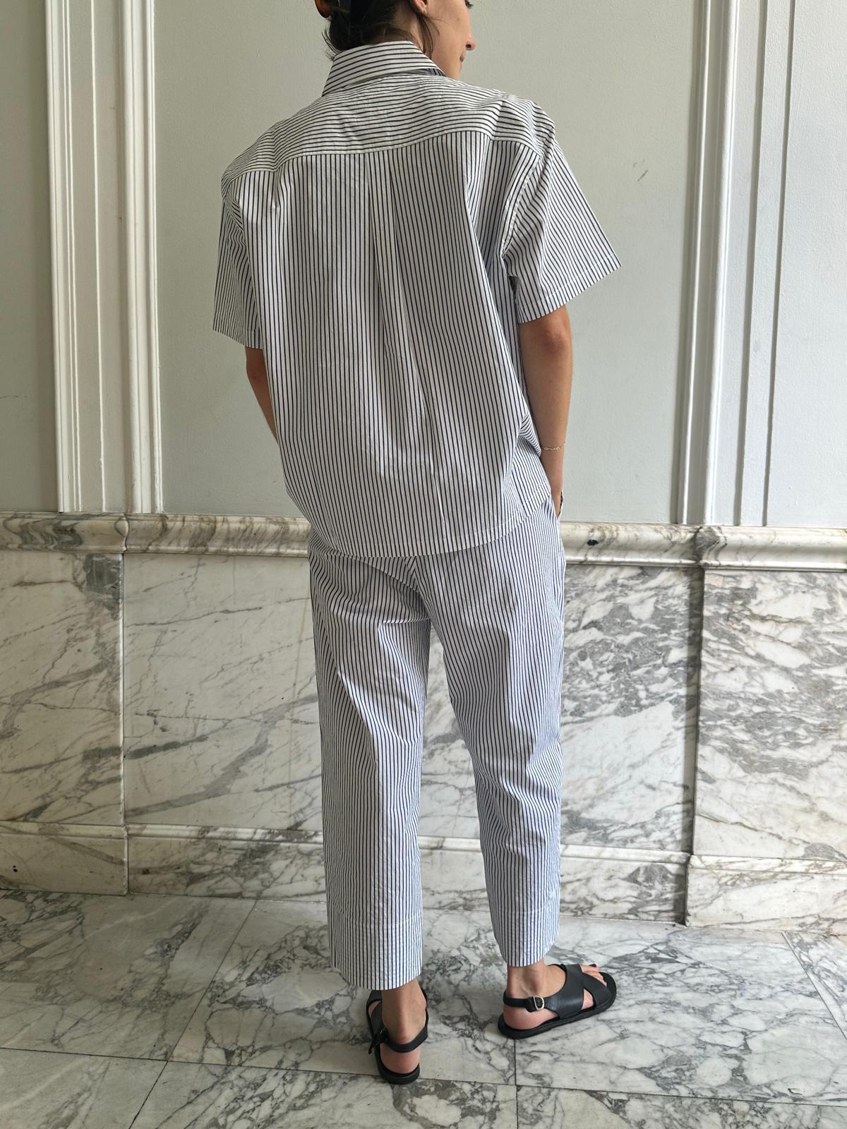 PEPE PANT / WHITE/NAVY