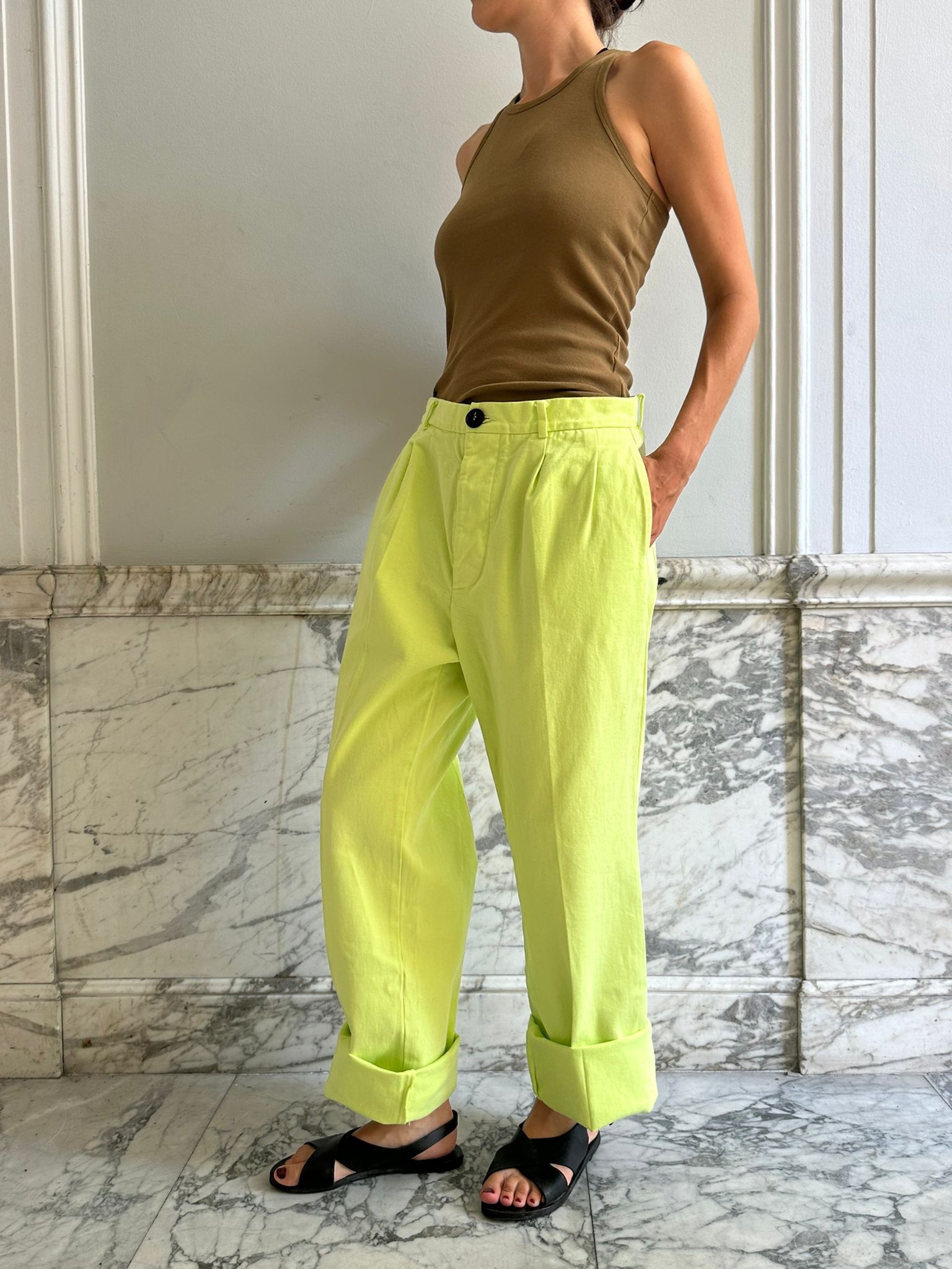 HOOPER PANTS / LIME