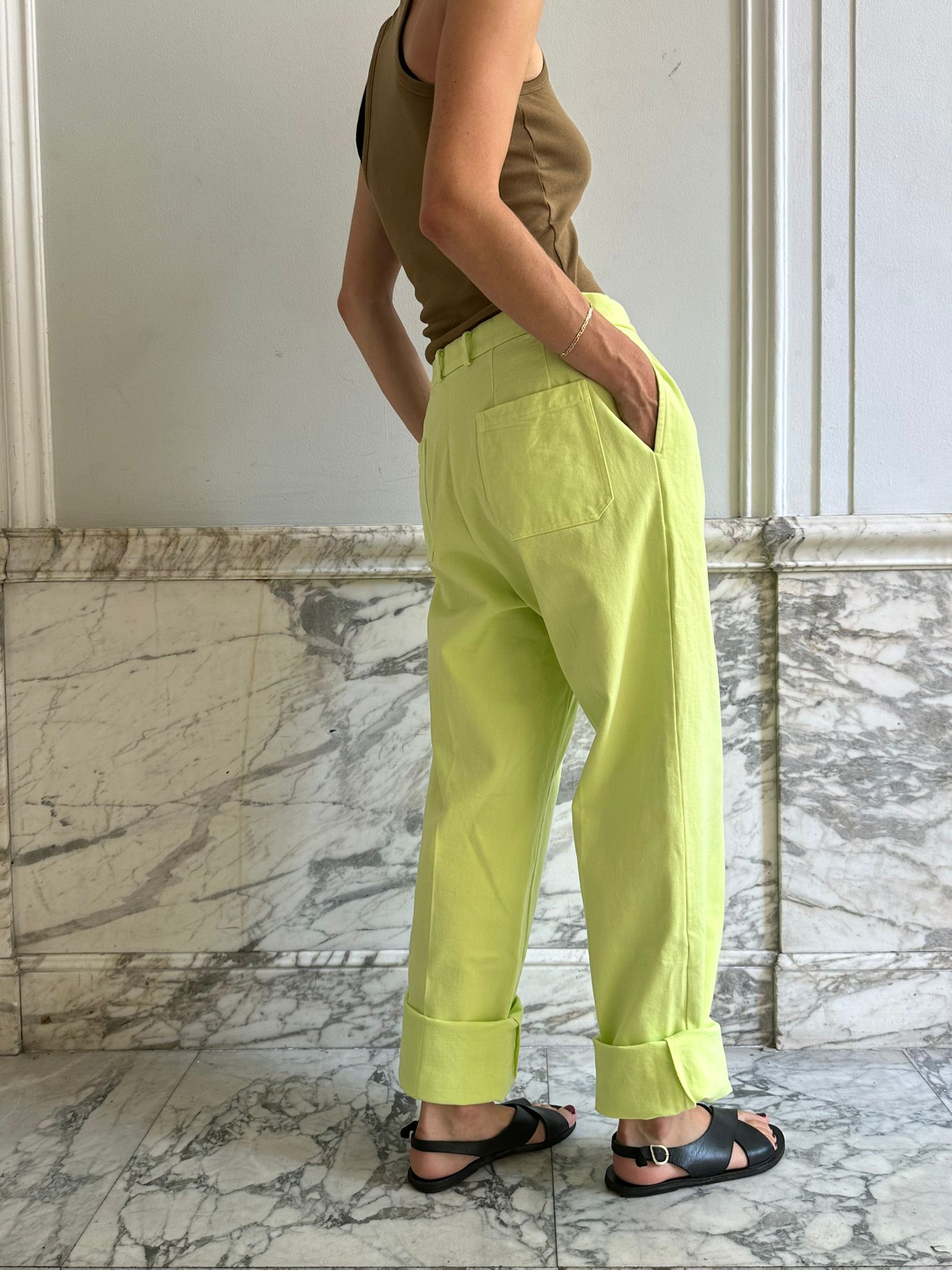 HOOPER PANTS / LIME