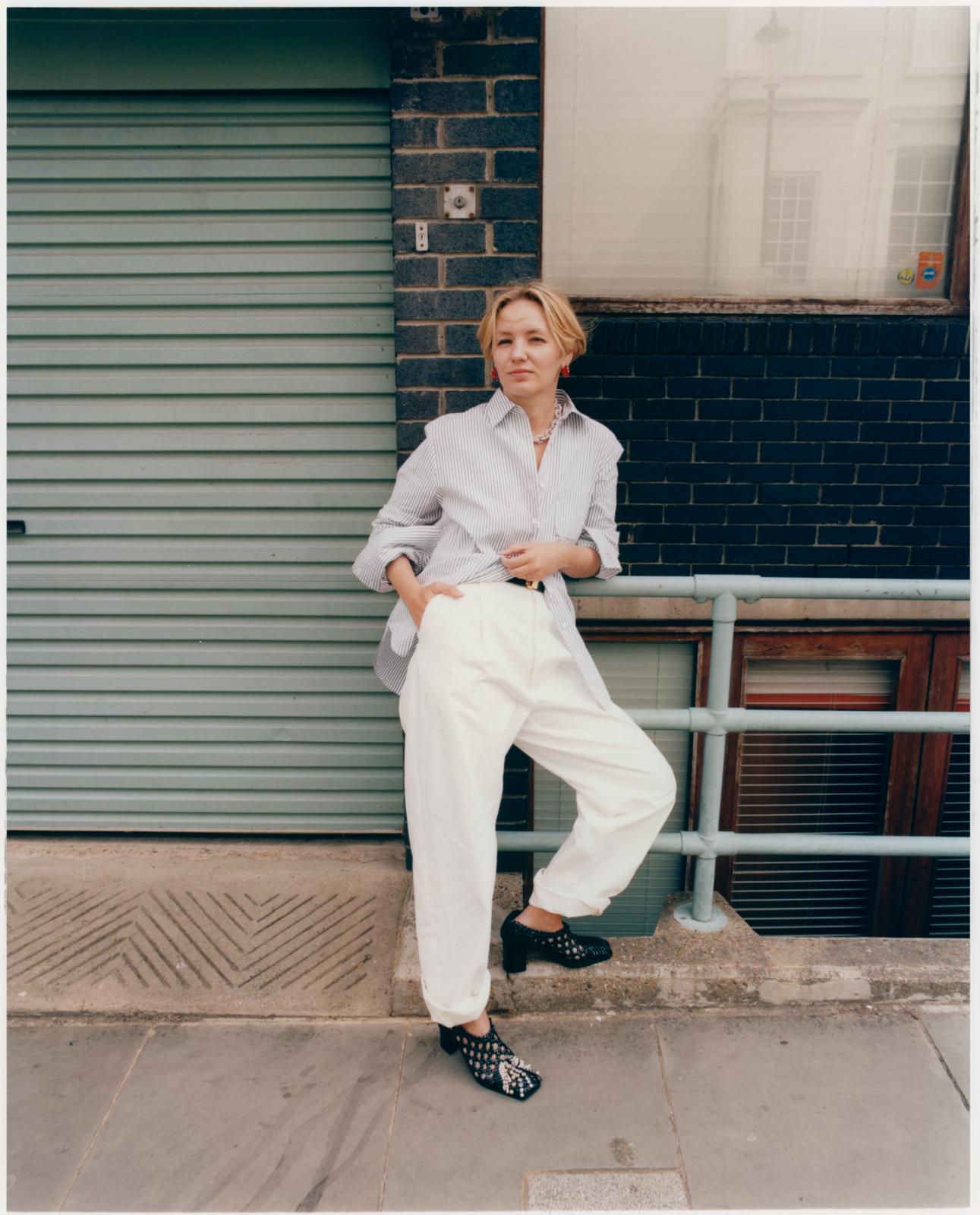 YVES SHIRT / NAVY-WHITE STRIPE