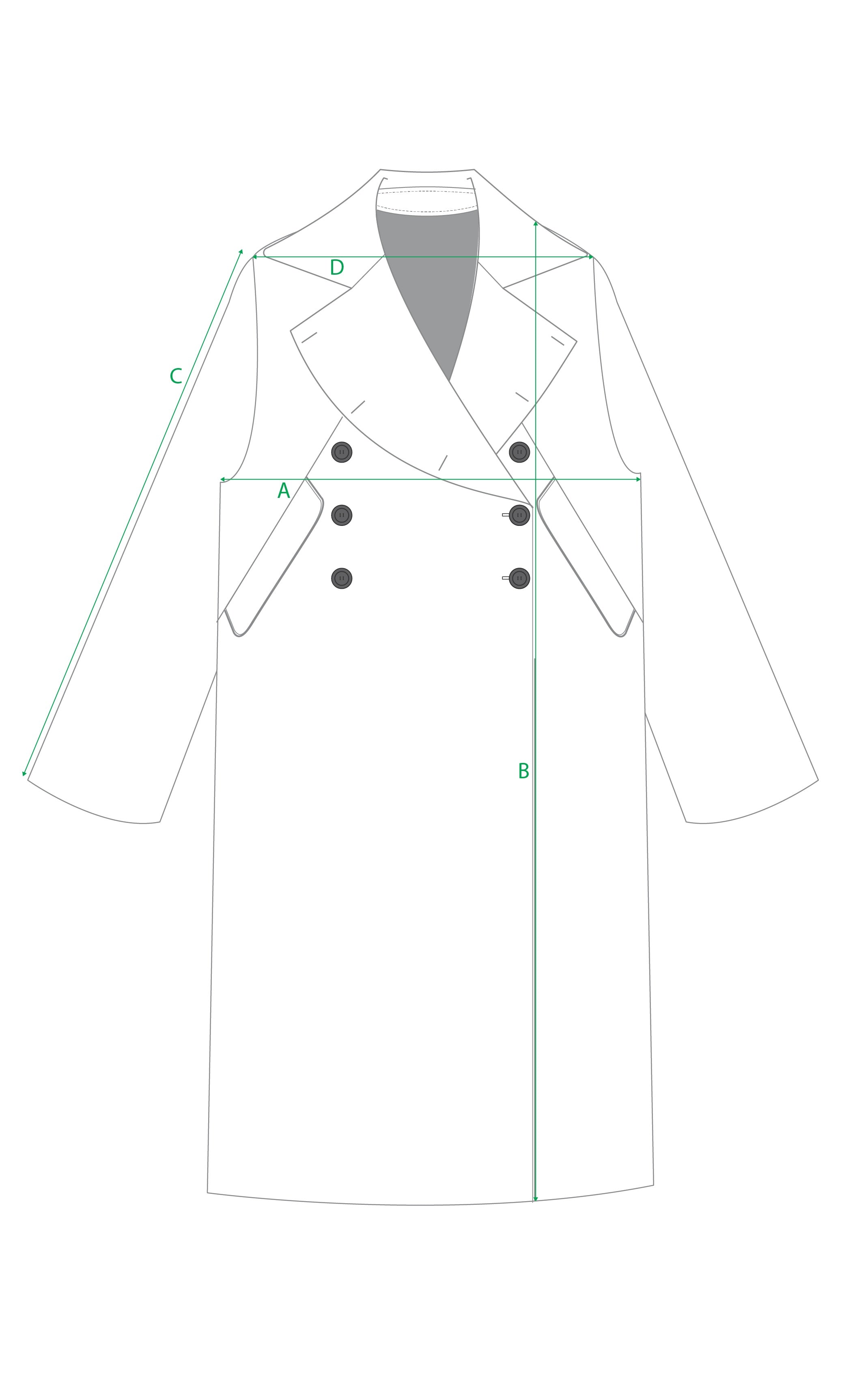 Size guide for Coat group 1