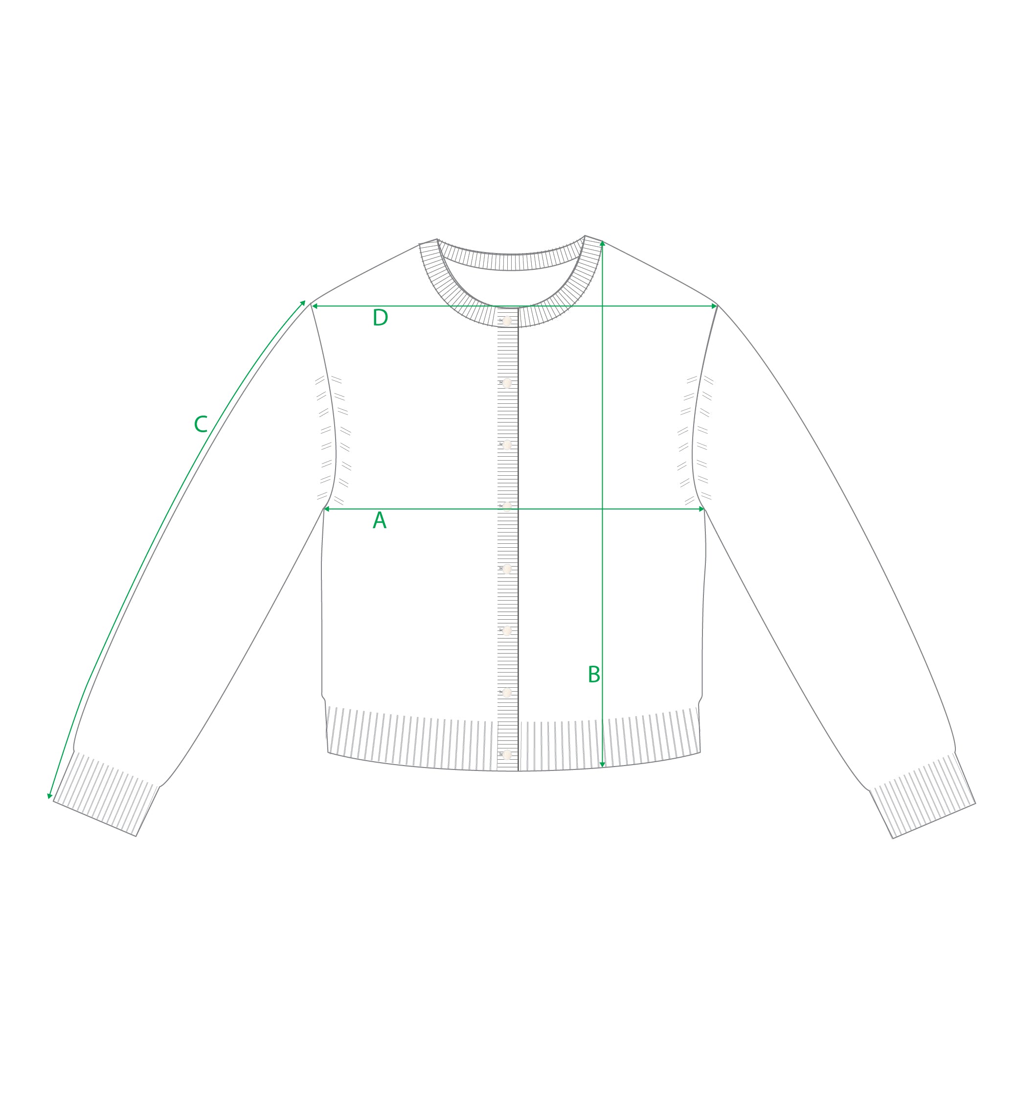 Size guide for Knit Group 1