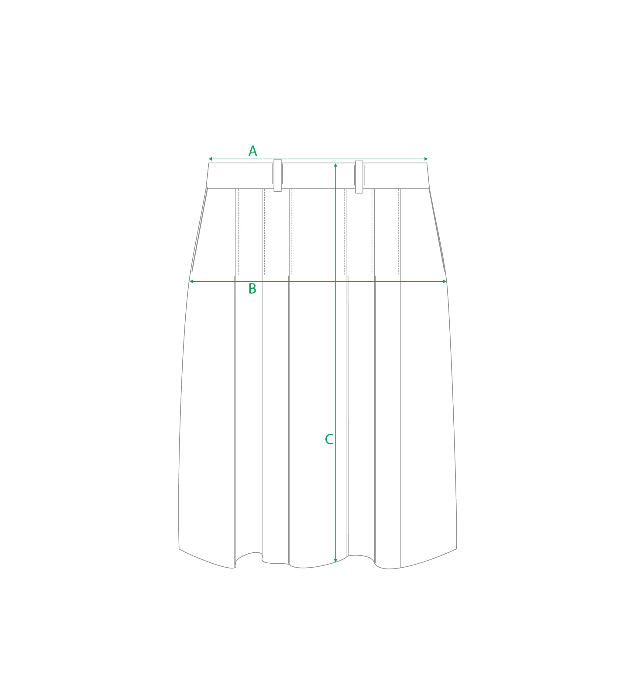 Size guide for Skirt Group 1